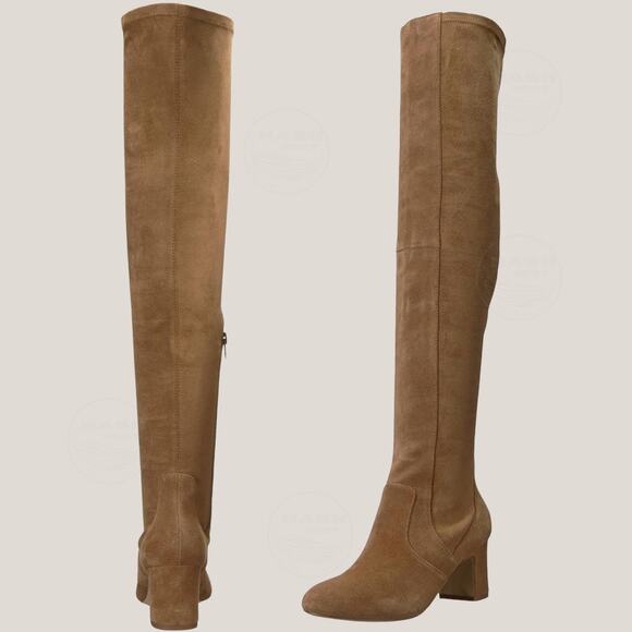 Splendid Charlotte Over-the-Knee Suede Boots | Light Brown, 3.5" Heel, 8.5 $200 - Picture 3 of 3